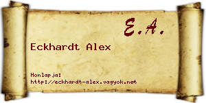 Eckhardt Alex névjegykártya