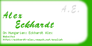 alex eckhardt business card